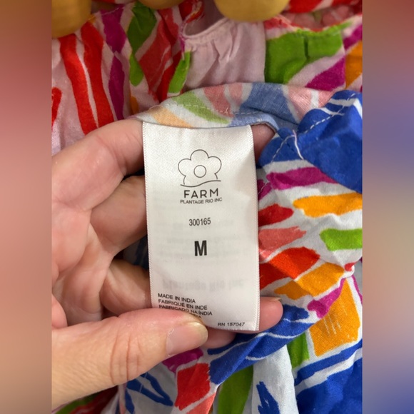 FARM RIO Embellished Cutout Printed Cotton-poplin Midi Dress - Size M - Picture 5 of 11